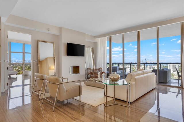 9705 Collins Ave Unit 1805N, Bal Harbour, FL 33154 - living area featuring expansive windows