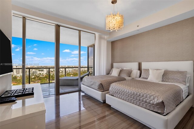 9705 Collins Ave Unit 1805N, Bal Harbour, FL 33154 - bedroom with access to exterior