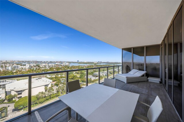9705 Collins Ave Unit 1805N, Bal Harbour, FL 33154 - balcony with a city view and a water view