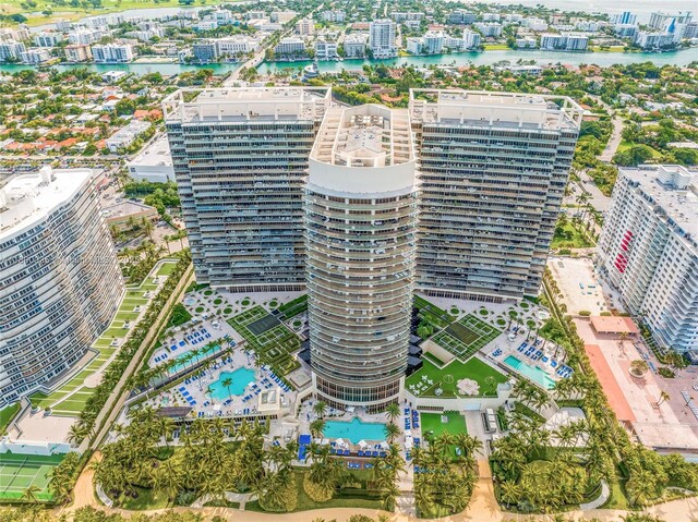 9705 Collins Ave Unit 1805N, Bal Harbour, FL 33154 - view of urban area featuring a pool and a large body of water