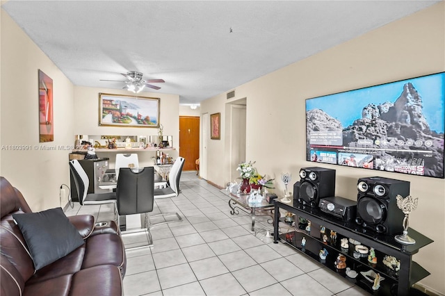 1215 SW 32nd Ave Unit 108A, Miami, FL 33135 - tiled living area with a ceiling fan