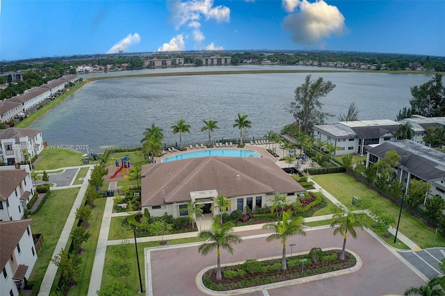 21408 NE 2nd Path, Miami, FL 33179 - bird's eye view of a nearby body of water and a pool area