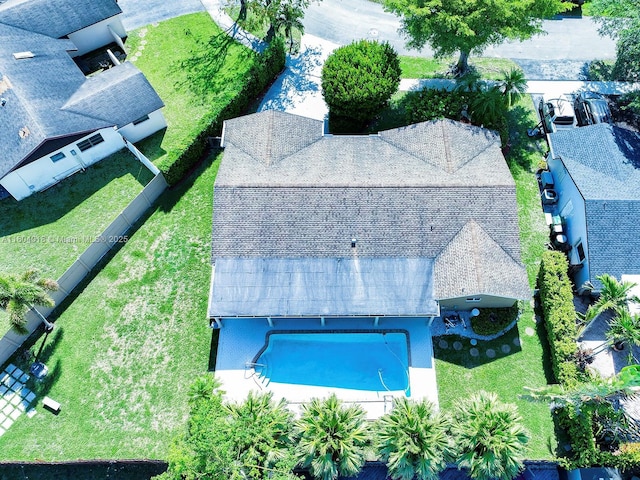 10715 SW 139th Ct, Miami, FL 33186 - view from above of property featuring a pool area