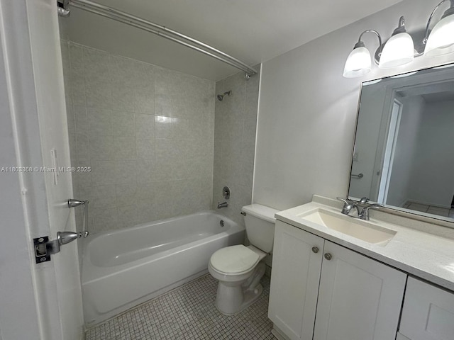 16919 N Bay Rd Unit 617, Sunny Isles Beach, FL 33160 - full bathroom featuring tile patterned floors, toilet, bathing tub / shower combination, and vanity