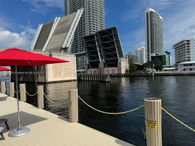 2600 E Hallandale Beach Blvd Unit T3210, Hallandale Beach, FL 33009 - dock featuring a water view and a view of city
