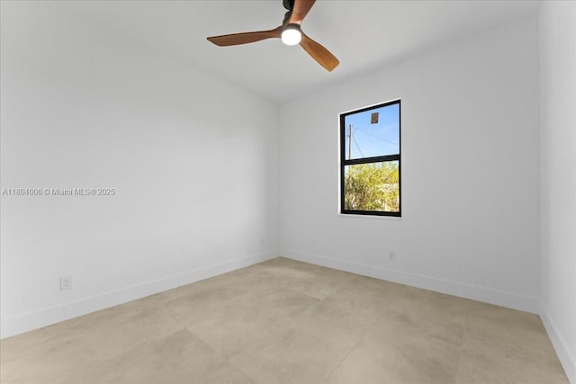 4623 7th St W, Lehigh Acres, FL 33971 - spare room featuring baseboards and ceiling fan