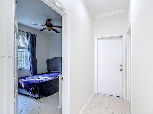 16435 SW 27th St, Miramar, FL 33027 - corridor with light tile patterned floors, ornamental molding, and baseboards