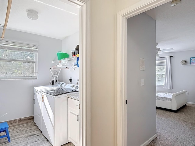 16435 SW 27th St, Miramar, FL 33027 - laundry area with independent washer and dryer, ceiling fan, and baseboards