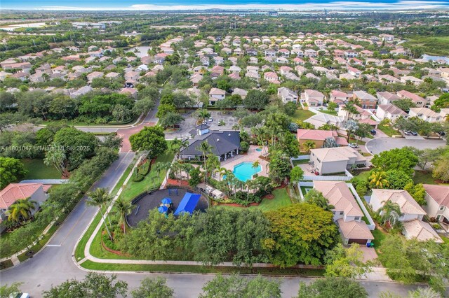 16435 SW 27th St, Miramar, FL 33027 - aerial view of property and surrounding area featuring a pool area and nearby suburban area