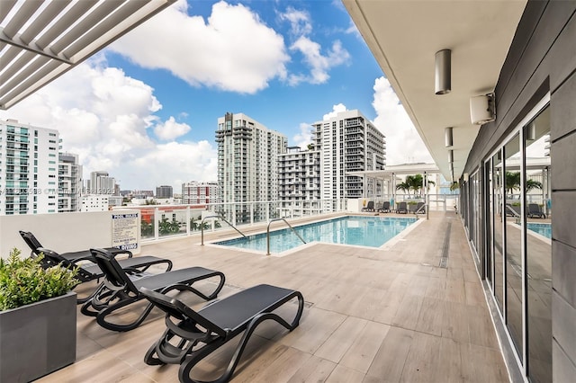 321 NE 26th St Unit 614, Miami, FL 33137 - community pool with a city view and a patio