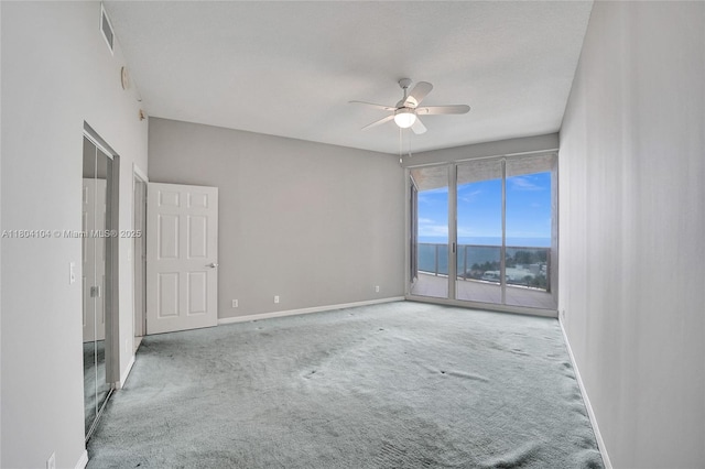 3200 N Ocean Blvd Unit 1206, Fort Lauderdale, FL 33308 - carpeted empty room with ceiling fan and baseboards