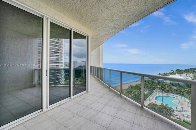 3200 N Ocean Blvd Unit 1206, Fort Lauderdale, FL 33308 - balcony featuring a water view and view of pool area