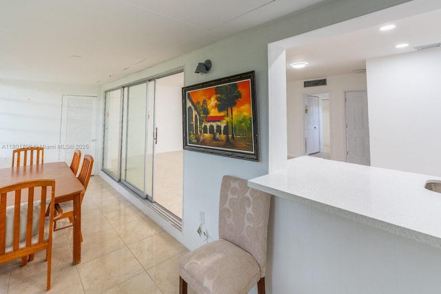 17252 SW 112th Pl Unit 21243, Miami, FL 33157 - dining space with light tile patterned floors and recessed lighting