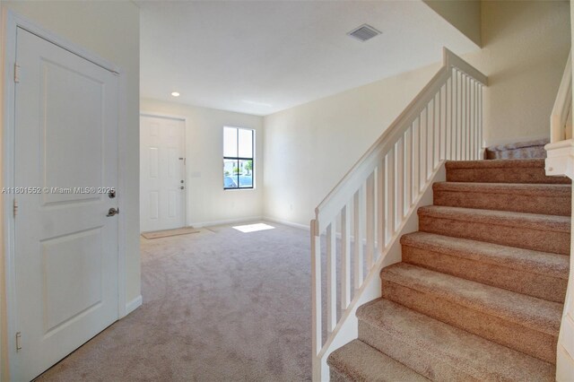 11094 W 33rd Way, Hialeah, FL 33018 - staircase with carpet, baseboards, and recessed lighting