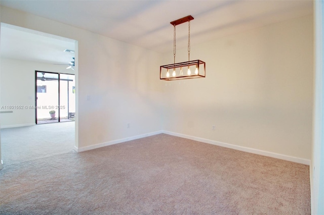 11094 W 33rd Way, Hialeah, FL 33018 - carpeted empty room with baseboards and a ceiling fan