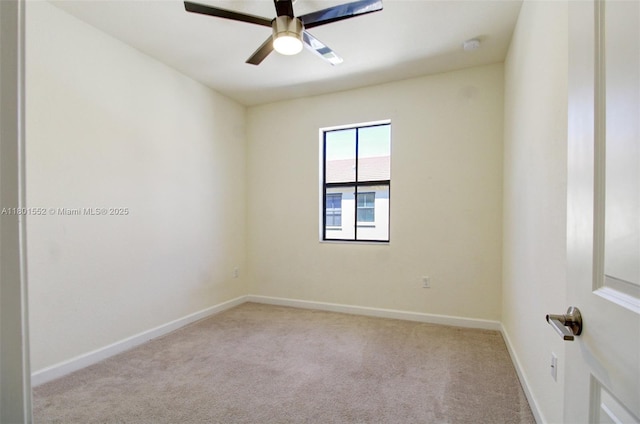 11094 W 33rd Way, Hialeah, FL 33018 - spare room featuring light colored carpet, a ceiling fan, and baseboards