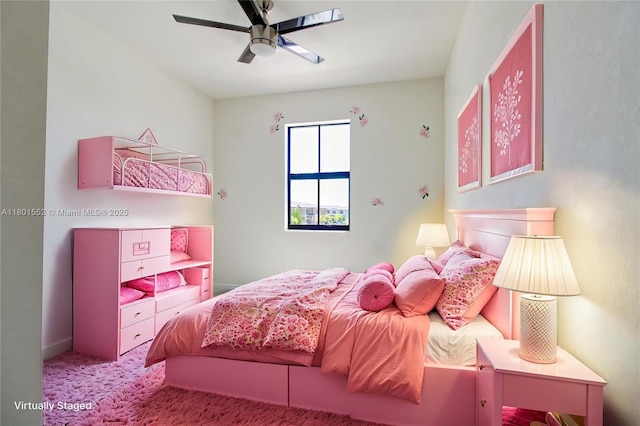 11094 W 33rd Way, Hialeah, FL 33018 - carpeted bedroom with a ceiling fan