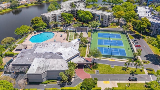 900 Colony Point Cir Unit 523, Pembroke Pines, FL 33026 - aerial view of a pool and a nearby body of water