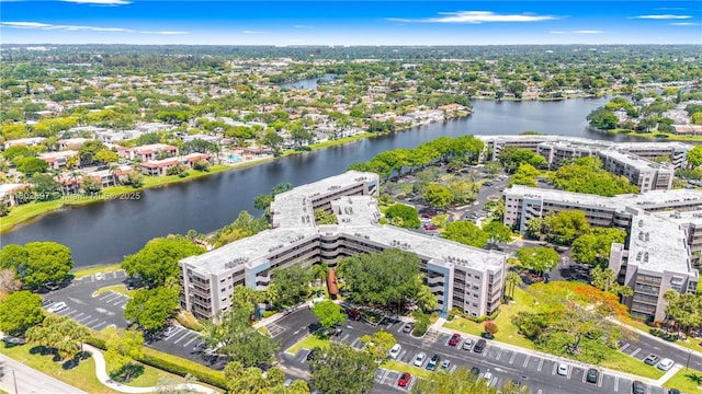 900 Colony Point Cir Unit 523, Pembroke Pines, FL 33026 - drone / aerial view of a nearby body of water and apartment complex / building