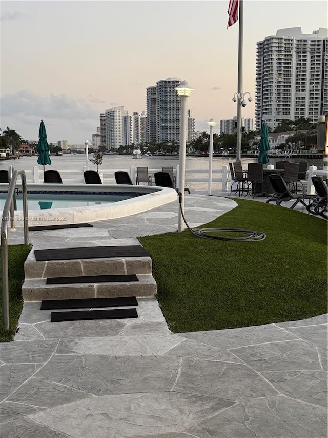 3209 S Ocean Dr Unit 2M, Hallandale Beach, FL 33009 - view of home's community featuring a view of city and a swimming pool