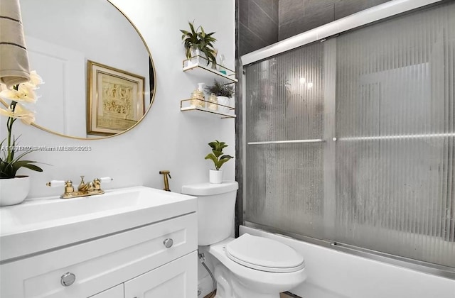 12202 SW 216th St, Miami, FL 33170 - bathroom with toilet, vanity, and shower / bath combination with glass door