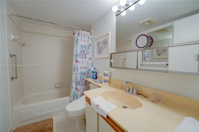 170 SE 5th Ave Unit 505, Dania Beach, FL 33004 - bathroom with toilet, tile patterned flooring, shower / tub combo, and vanity