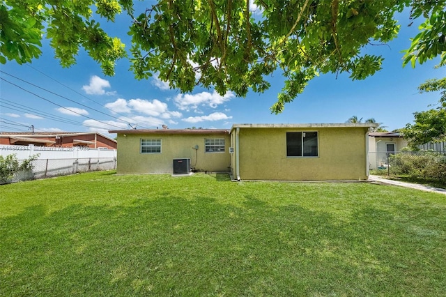 4240 NW 22nd St, Lauderhill, FL 33313 - rear view of house with stucco siding and central AC unit