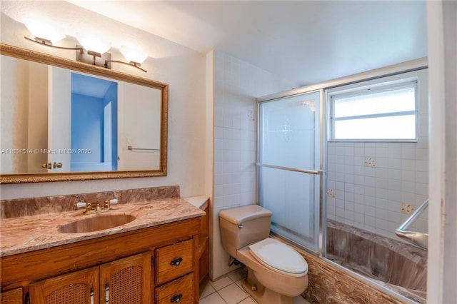 8693 SW 137th Ave Unit 8693, Miami, FL 33183 - full bathroom featuring vanity, tile patterned flooring, and a shower with door