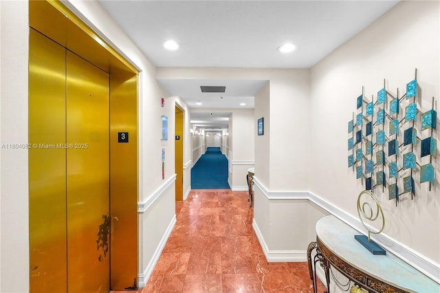 5271 SW 8th St Unit 311, Miami, FL 33134 - hall with elevator and recessed lighting