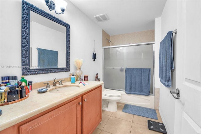 5271 SW 8th St Unit 311, Miami, FL 33134 - full bathroom featuring tile patterned flooring, vanity, toilet, and shower / bath combination with glass door