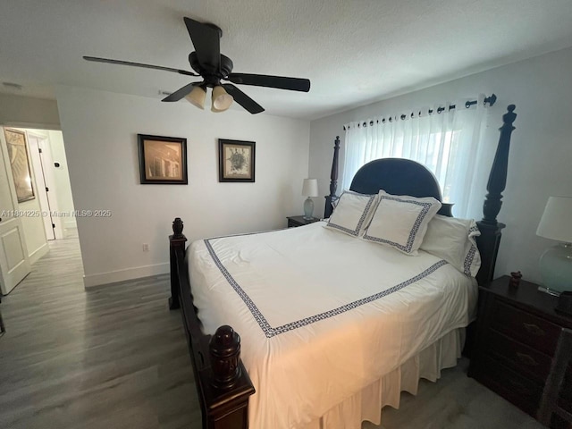 17201 SW 143rd Ct, Miami, FL 33177 - bedroom featuring wood finished floors, a ceiling fan, and baseboards