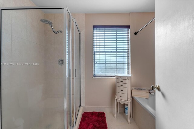 9465 SW 146th Ct, Miami, FL 33186 - bathroom with a shower stall and tile patterned floors