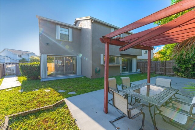 9465 SW 146th Ct, Miami, FL 33186 - view of patio / terrace with a pergola and outdoor dining area