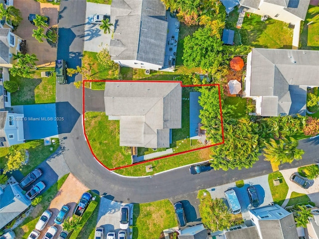 9465 SW 146th Ct, Miami, FL 33186 - aerial view of residential area with property boundaries highlighted
