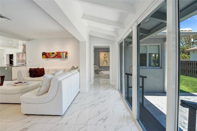 626 S 13th Ave, Hollywood, FL 33019 - living area with marble finish floors