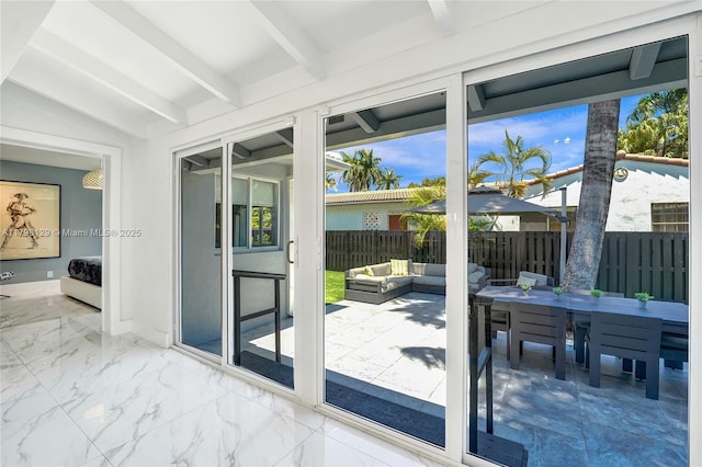 626 S 13th Ave, Hollywood, FL 33019 - doorway to outside with healthy amount of natural light and baseboards