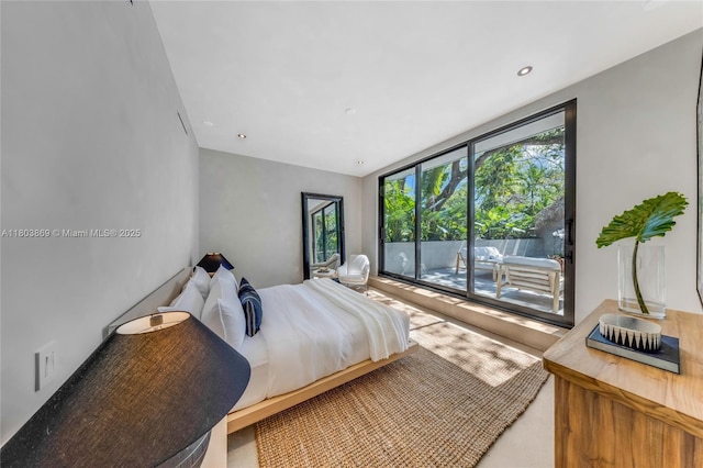 1000 NW 9th Ct, Miami, FL 33136 - bedroom with access to outside and recessed lighting