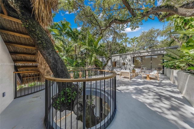 1000 NW 9th Ct, Miami, FL 33136 - view of patio with an outdoor living space