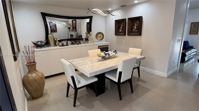14620 SW 151st Ter, Miami, FL 33186 - dining space featuring light tile patterned floors, baseboards, and recessed lighting