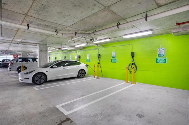 690 SW 1st Ct Unit Phi26, Miami, FL 33130 - parking garage featuring concrete block wall