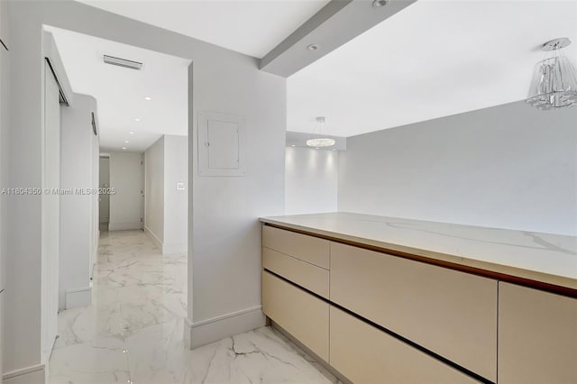 2807 NE 164th St Unit 2, North Miami Beach, FL 33160 - bathroom with marble finish floors, baseboards, recessed lighting, and electric panel