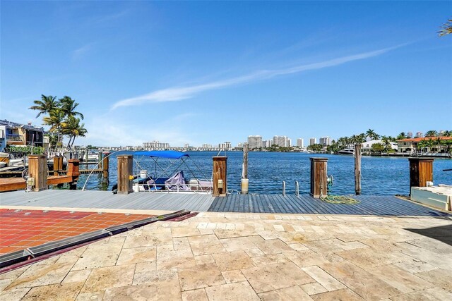 2807 NE 164th St Unit 2, North Miami Beach, FL 33160 - dock featuring a water view