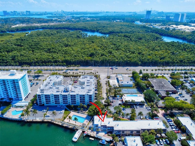 2807 NE 164th St Unit 2, North Miami Beach, FL 33160 - view of urban area with a nearby body of water and a forest