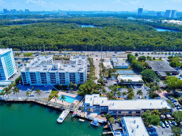 2807 NE 164th St Unit 2, North Miami Beach, FL 33160 - view of urban area with a forest and a nearby body of water