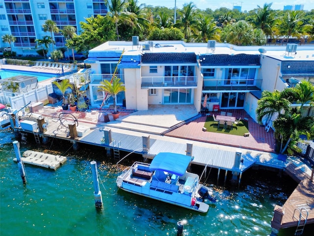 2807 NE 164th St Unit 2, North Miami Beach, FL 33160 - view from above of property featuring a large body of water