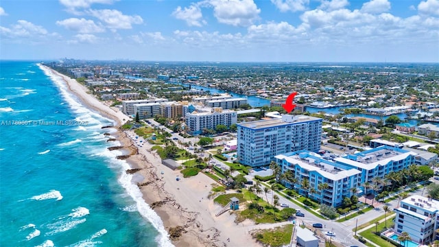 800 SE 20th Ave Unit 303, Deerfield Beach, FL 33441 - aerial view of waterfront with a beach