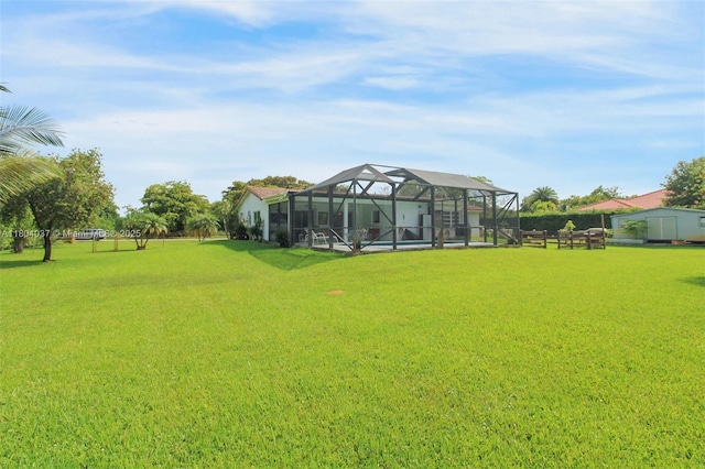12411 SW 12th St, Davie, FL 33325 - view of green lawn with glass enclosure
