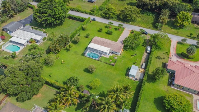 12411 SW 12th St, Davie, FL 33325 - bird's eye view of a pool area