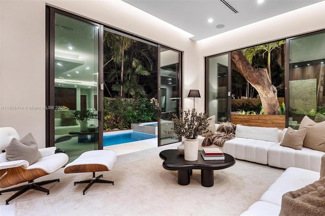 2805 Freeman St, Miami, FL 33133 - living area featuring recessed lighting
