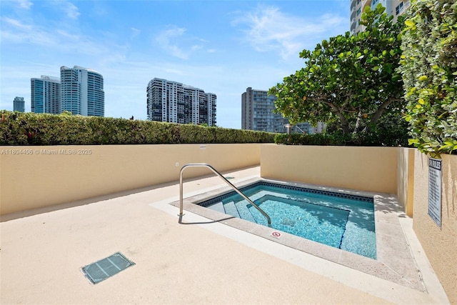 2475 Brickell Ave Unit 1805, Miami, FL 33129 - view of pool with a view of city and a hot tub